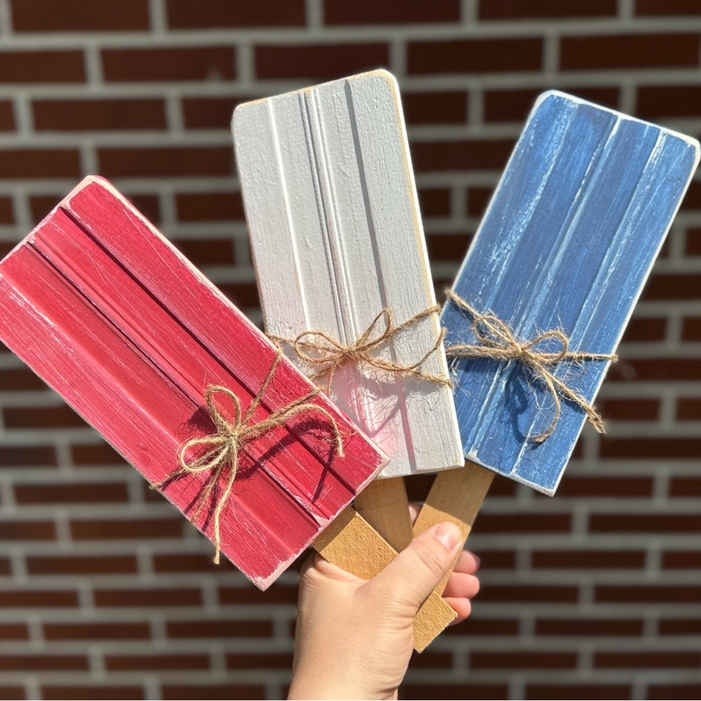 Rustic Popsicle Wall Set of three, handmade - Picture 5 of 6